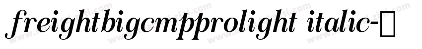 freightbigcmpprolight italic字体转换